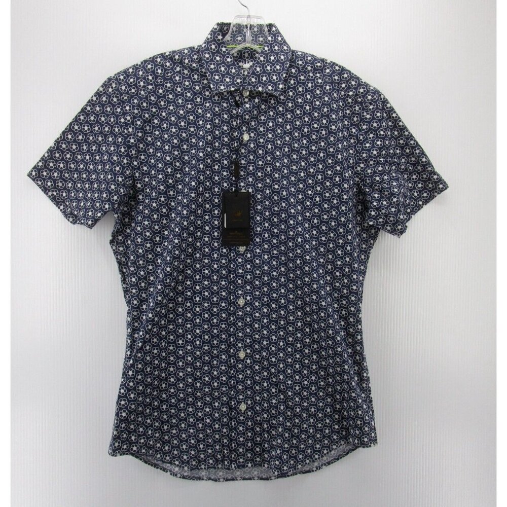 Bertigo Shirt Small Button Down Floral Performance Collared Floral NEW